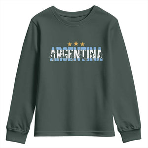 Proud Argentina Futbol Supporter National Pride Gift Youth Sweatshirt