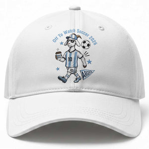 Funny Goat Football Lover Baseball Cap Off To Watch Argentina Soccer 2026
