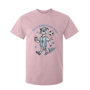 Funny Goat Football Lover T Shirt For Kid Off To Watch Argentina Soccer 2026