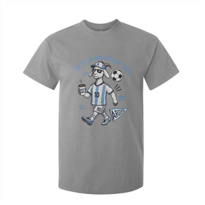 Funny Goat Football Lover T Shirt For Kid Off To Watch Argentina Soccer 2026