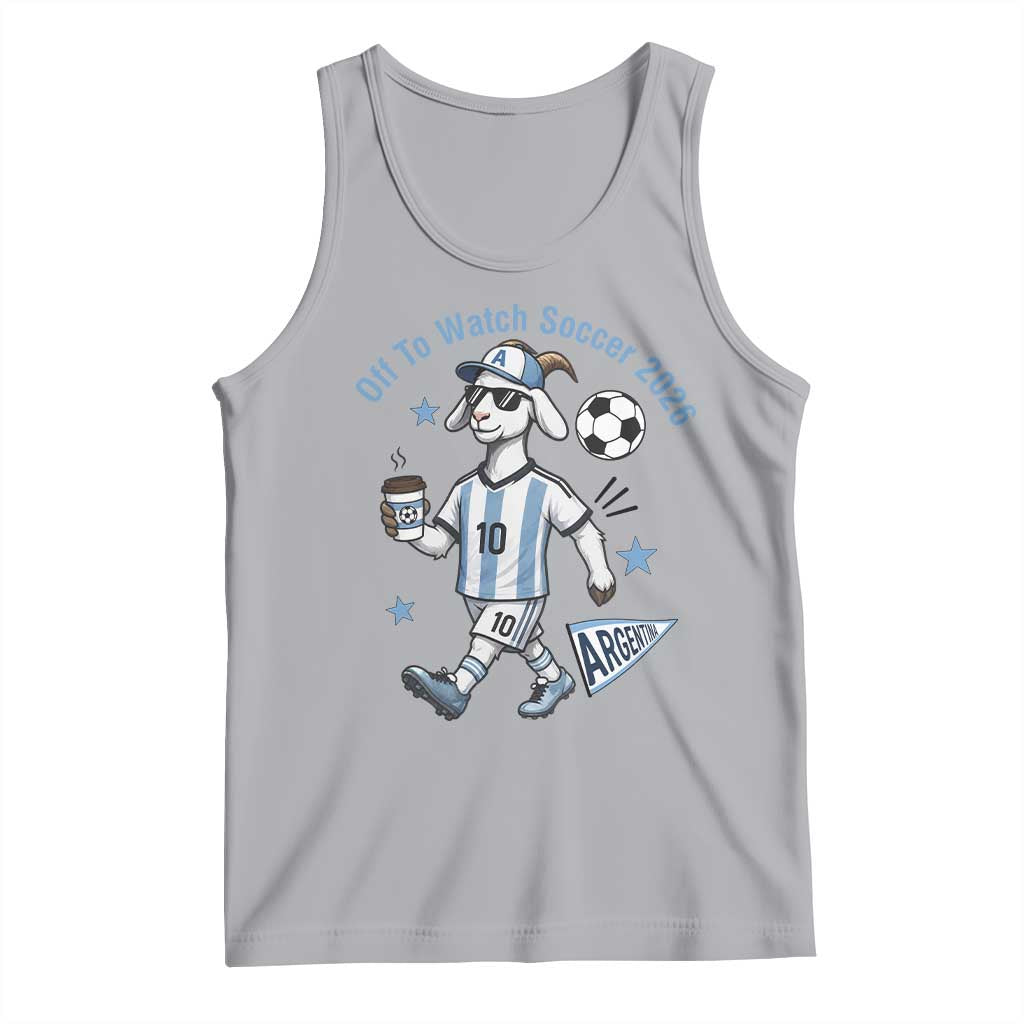 Funny Goat Football Lover Tank Top Off To Watch Argentina Soccer 2026