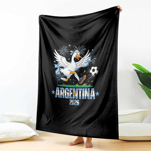 Funny Argentina Soccer Goose Throw Blanket Football Fan Graphic