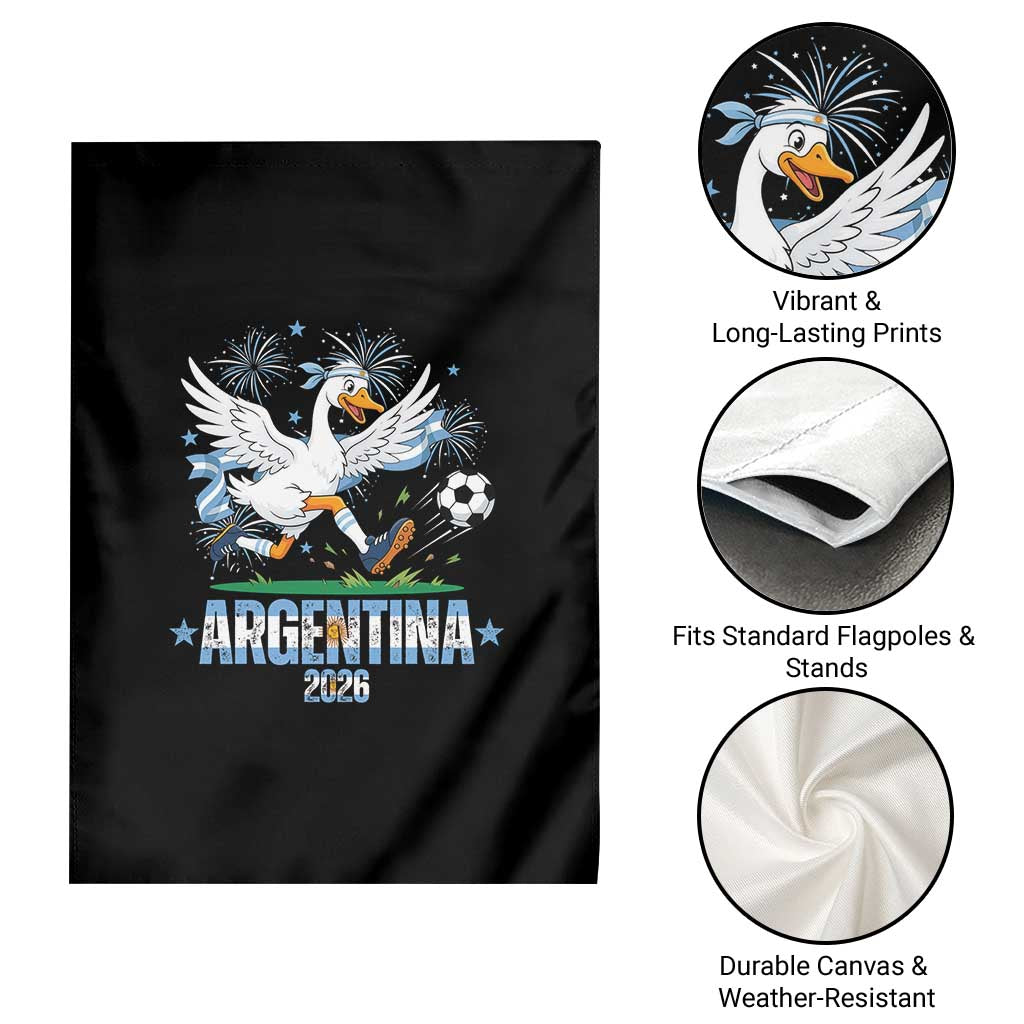 Funny Argentina Soccer Goose Garden Flag Football Fan Graphic