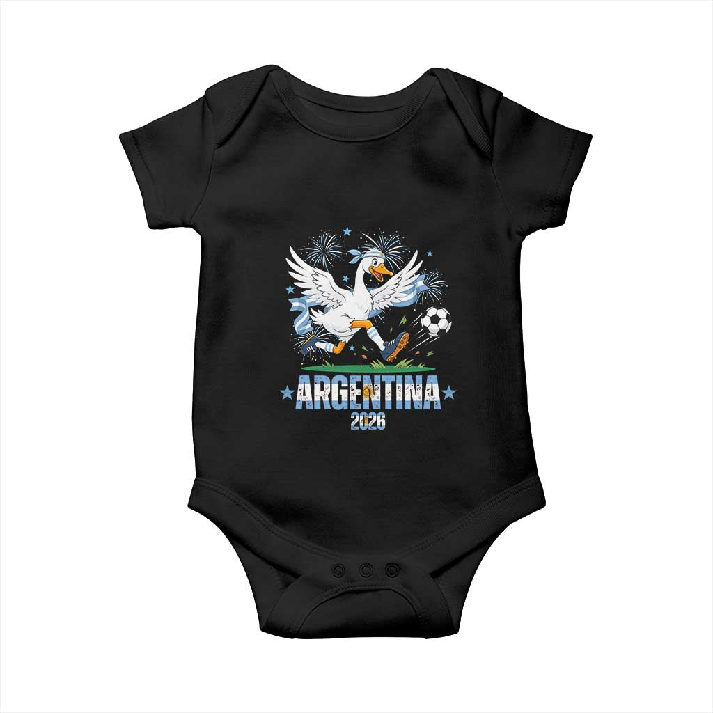 Funny Argentina Soccer Goose Baby Onesie Football Fan Graphic TS12 Black Print Your Wear