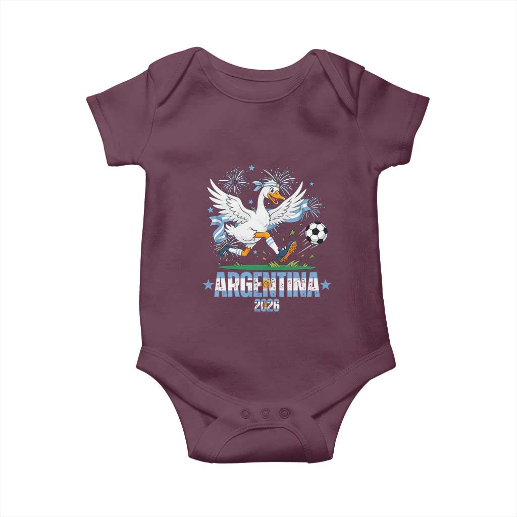 Funny Argentina Soccer Goose Baby Onesie Football Fan Graphic