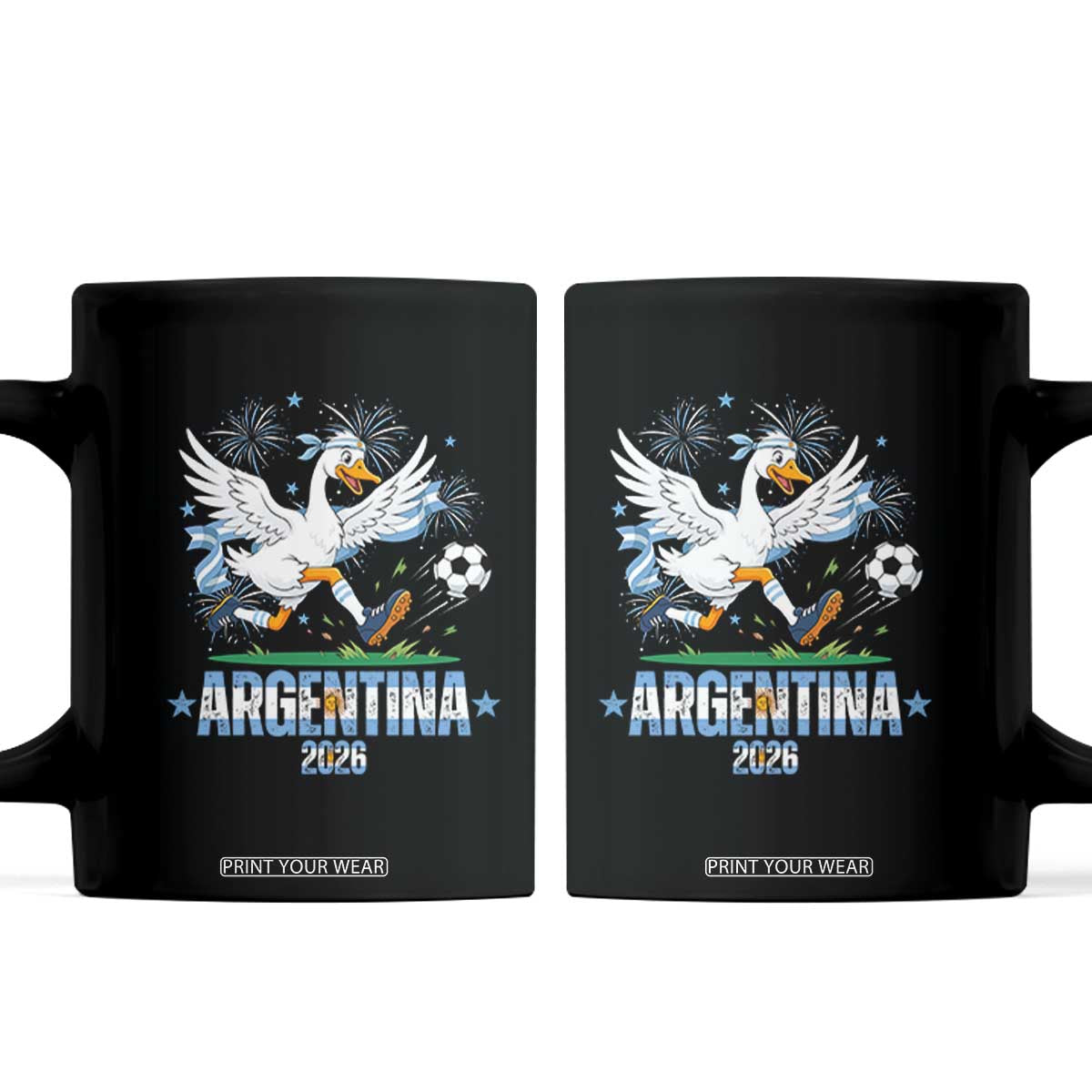 Funny Argentina Soccer Goose Coffee Mug Football Fan Graphic