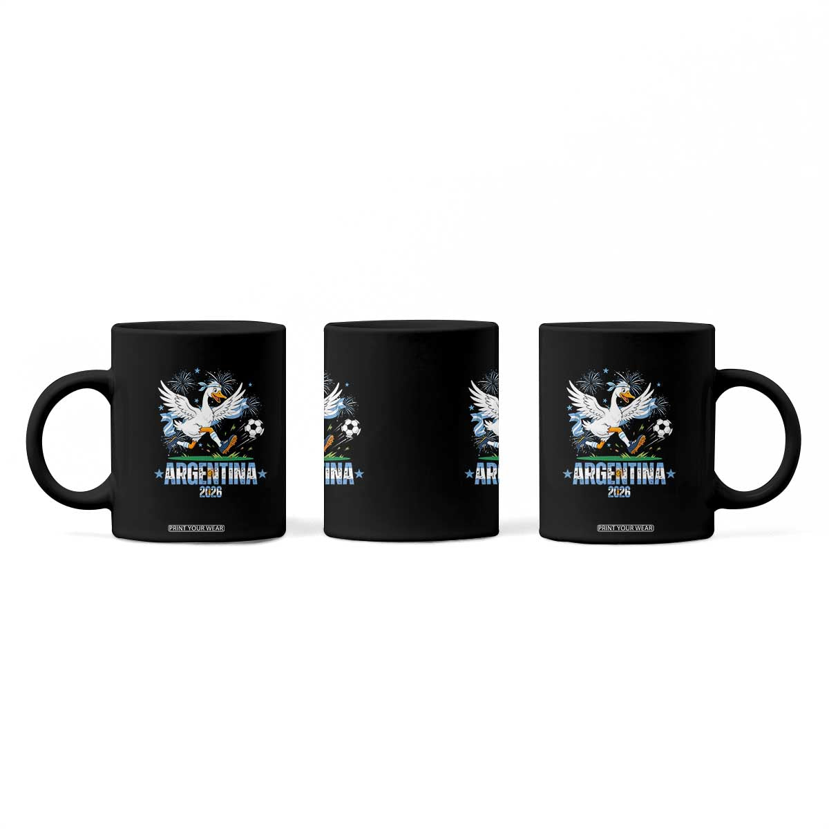 Funny Argentina Soccer Goose Coffee Mug Football Fan Graphic