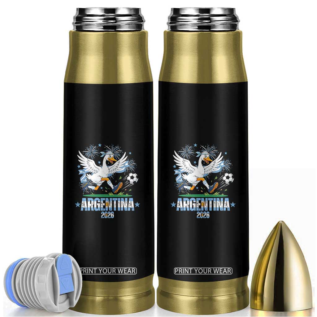 Funny Argentina Soccer Goose Bullet Tumbler Football Fan Graphic TS12 Black Print Your Wear