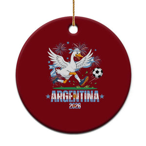 Funny Argentina Soccer Goose Ceramic Ornament Football Fan Graphic