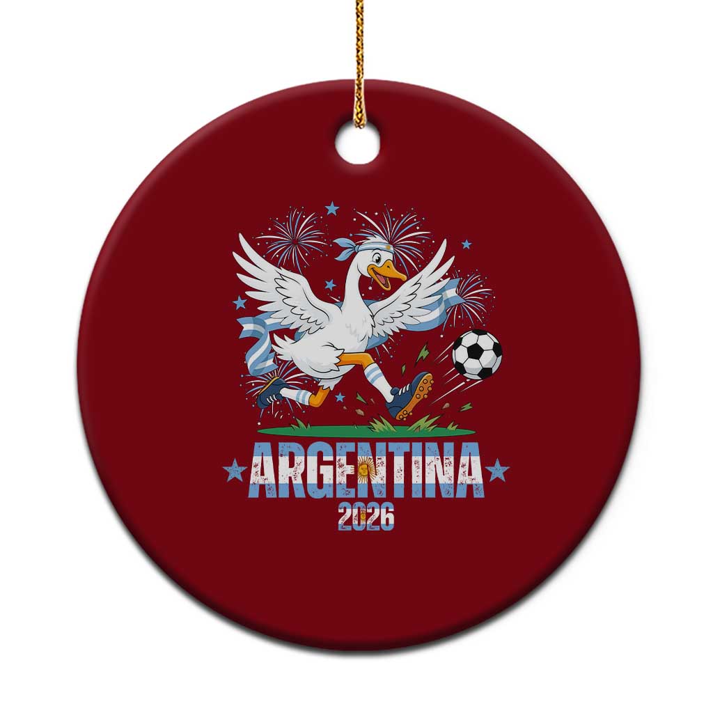 Funny Argentina Soccer Goose Ceramic Ornament Football Fan Graphic TS12 1pc Red Print Your Wear