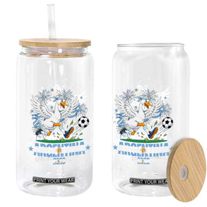 Funny Argentina Soccer Goose Glass Can Football Fan Graphic