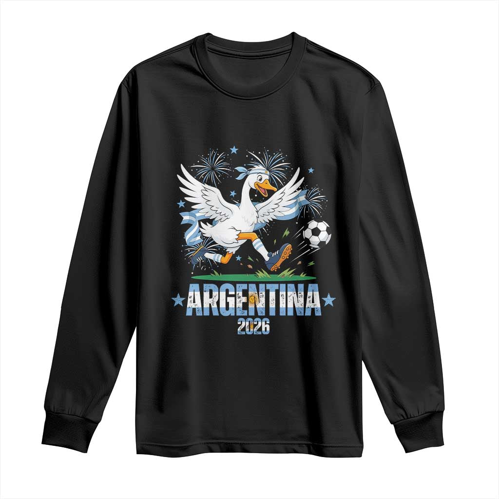 Funny Argentina Soccer Goose Long Sleeve Shirt Football Fan Graphic