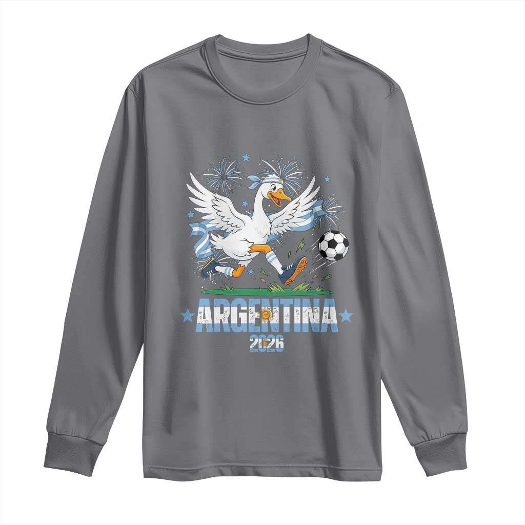Funny Argentina Soccer Goose Long Sleeve Shirt Football Fan Graphic