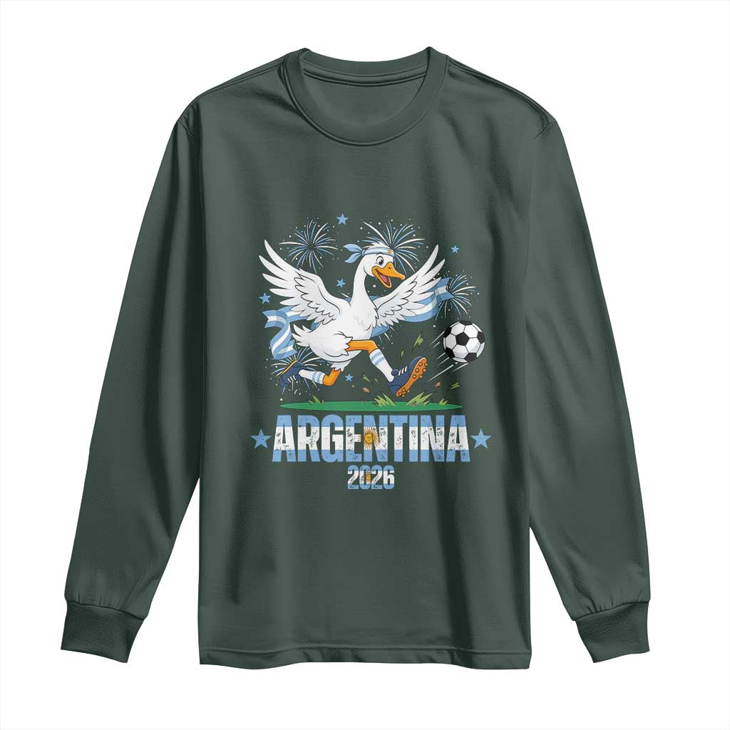 Funny Argentina Soccer Goose Long Sleeve Shirt Football Fan Graphic