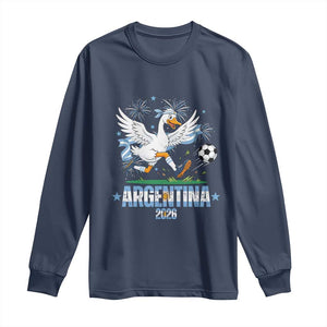 Funny Argentina Soccer Goose Long Sleeve Shirt Football Fan Graphic