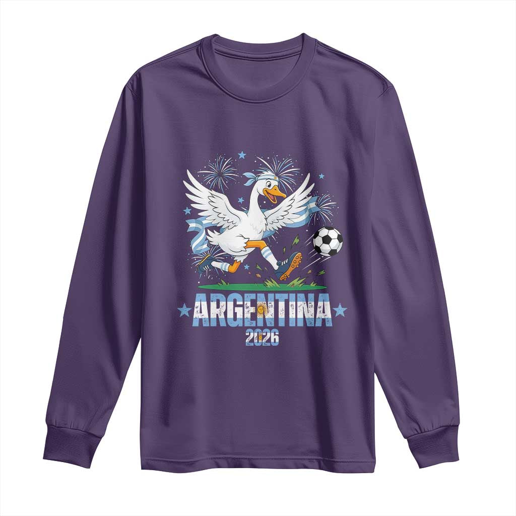 Funny Argentina Soccer Goose Long Sleeve Shirt Football Fan Graphic