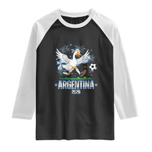 Funny Argentina Soccer Goose Raglan Shirt Football Fan Graphic