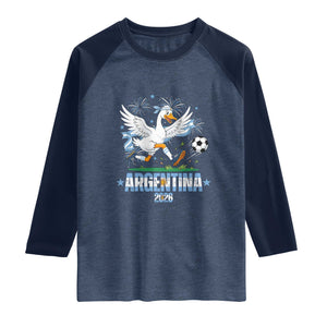 Funny Argentina Soccer Goose Raglan Shirt Football Fan Graphic