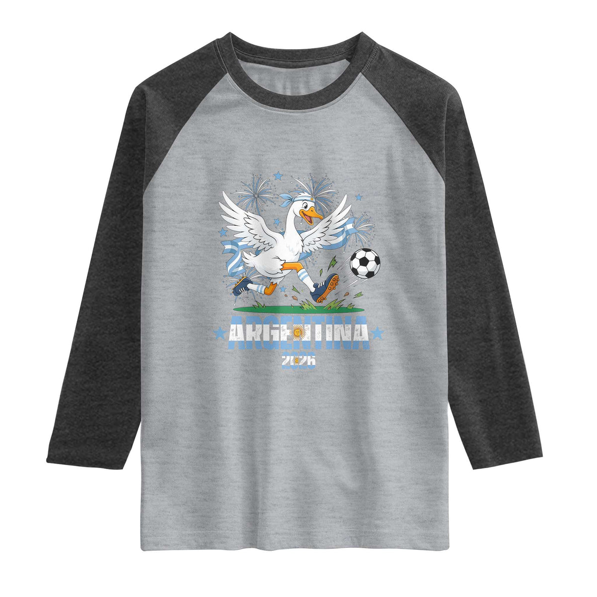 Funny Argentina Soccer Goose Raglan Shirt Football Fan Graphic