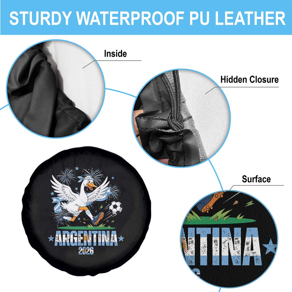 Funny Argentina Soccer Goose Spare Tire Cover Football Fan Graphic