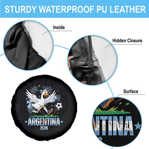 Funny Argentina Soccer Goose Spare Tire Cover Football Fan Graphic