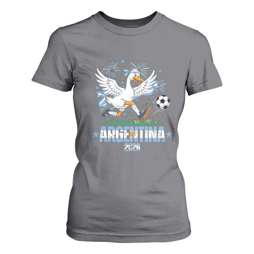 Funny Argentina Soccer Goose T Shirt For Women Football Fan Graphic