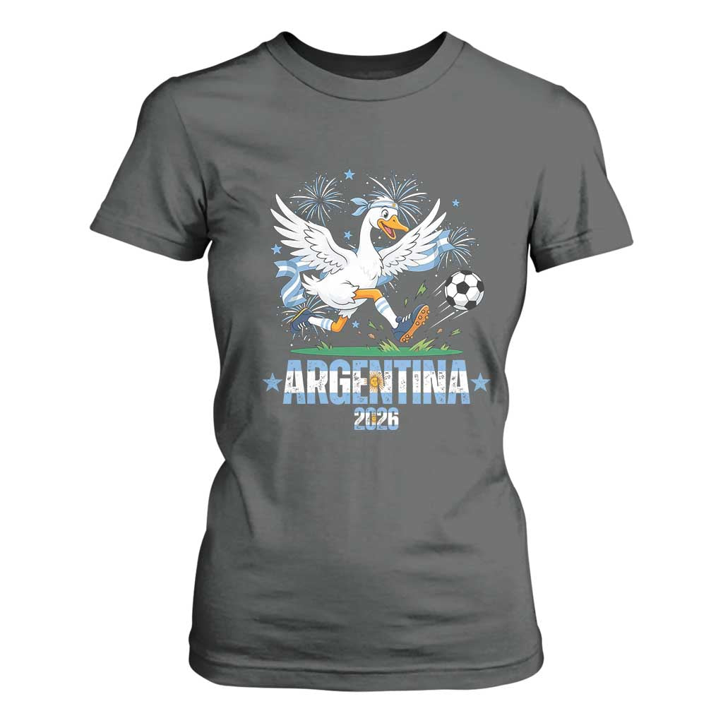Funny Argentina Soccer Goose T Shirt For Women Football Fan Graphic