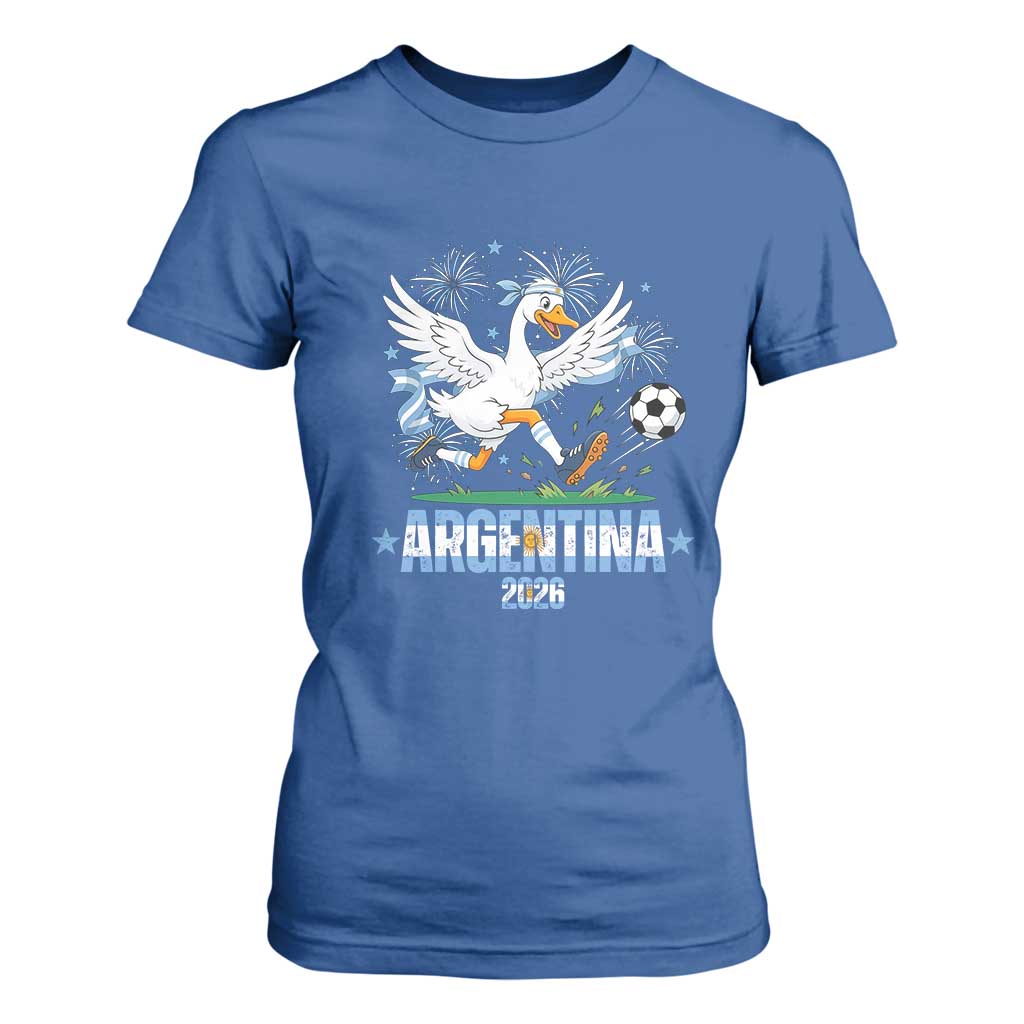 Funny Argentina Soccer Goose T Shirt For Women Football Fan Graphic