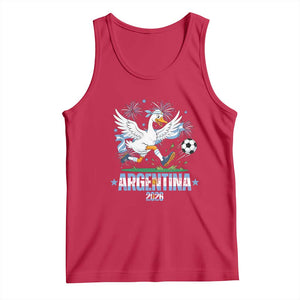 Funny Argentina Soccer Goose Tank Top Football Fan Graphic