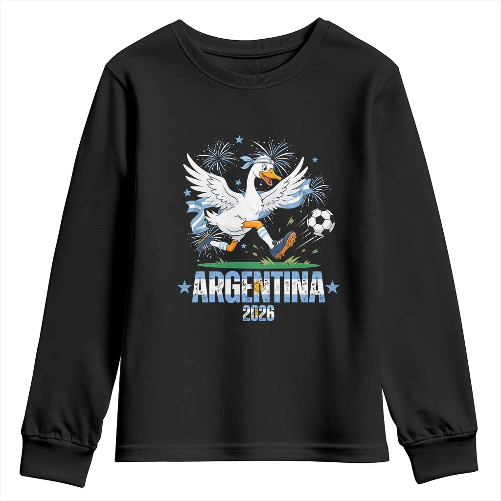 Funny Argentina Soccer Goose Youth Sweatshirt Football Fan Graphic