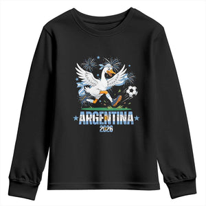 Funny Argentina Soccer Goose Youth Sweatshirt Football Fan Graphic