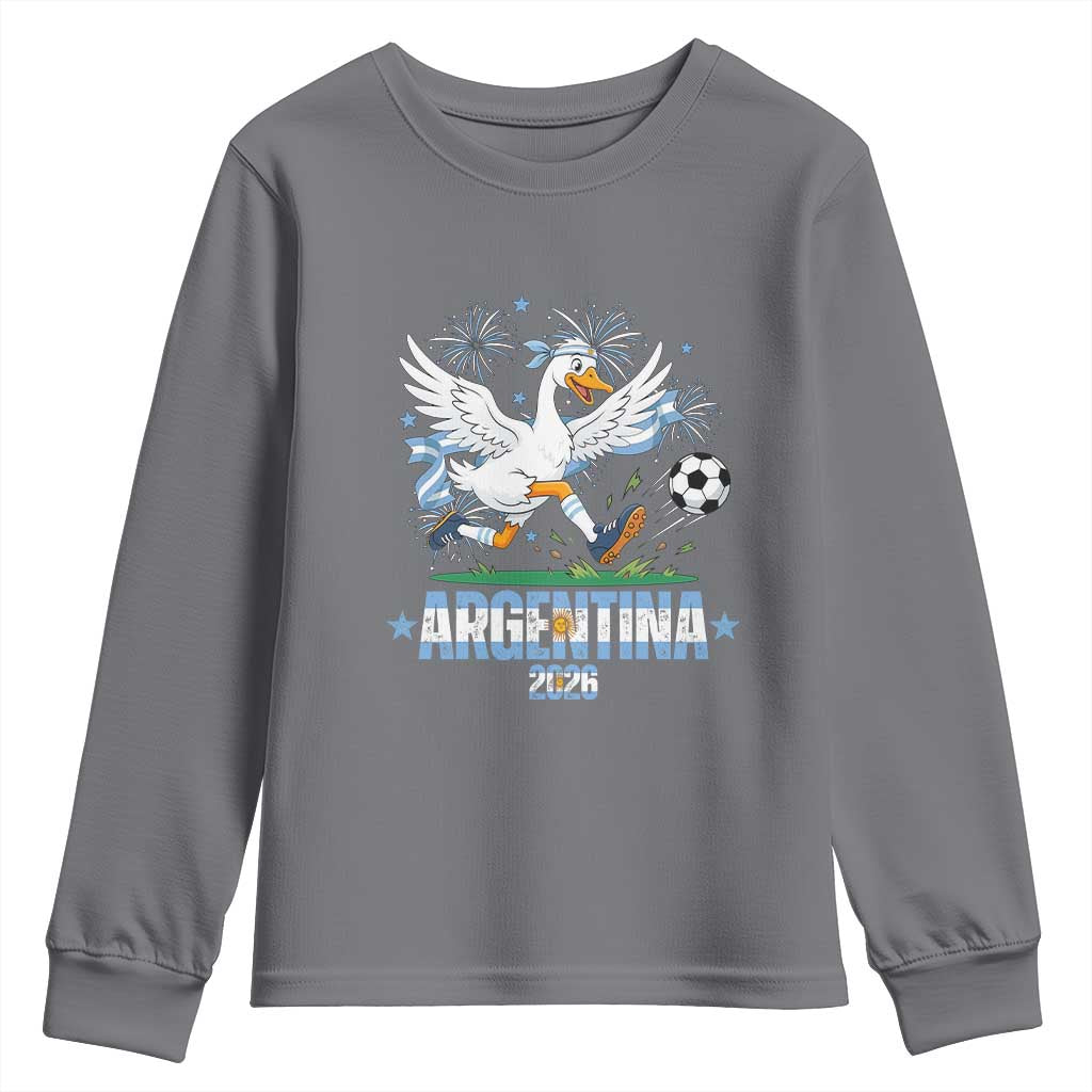 Funny Argentina Soccer Goose Youth Sweatshirt Football Fan Graphic