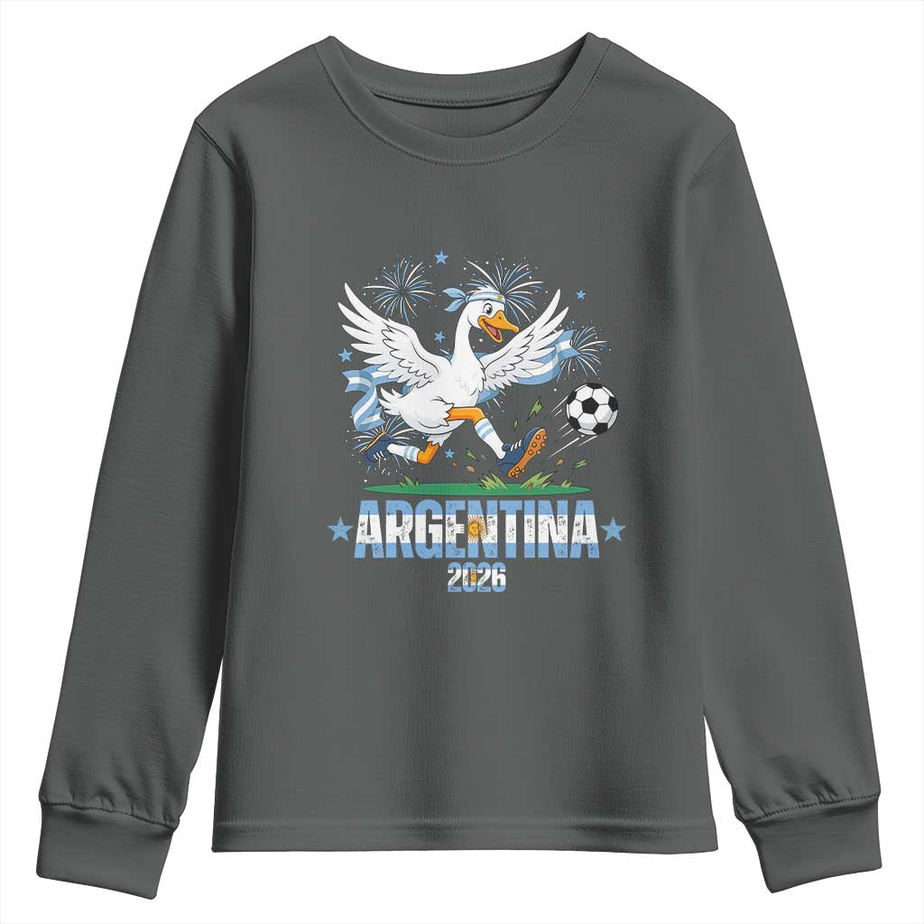 Funny Argentina Soccer Goose Youth Sweatshirt Football Fan Graphic