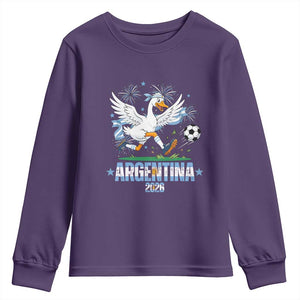 Funny Argentina Soccer Goose Youth Sweatshirt Football Fan Graphic