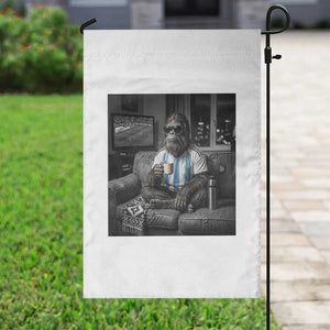 Funny Bigfoot Watching Soccer Garden Flag Argentina Futbol Fan
