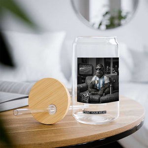 Funny Bigfoot Watching Soccer Glass Can Argentina Futbol Fan