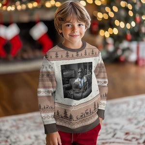 Funny Bigfoot Watching Soccer Ugly Christmas Sweater Argentina Futbol Fan