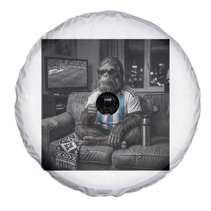 Funny Bigfoot Watching Soccer Spare Tire Cover Argentina Futbol Fan TS12 Print Your Wear