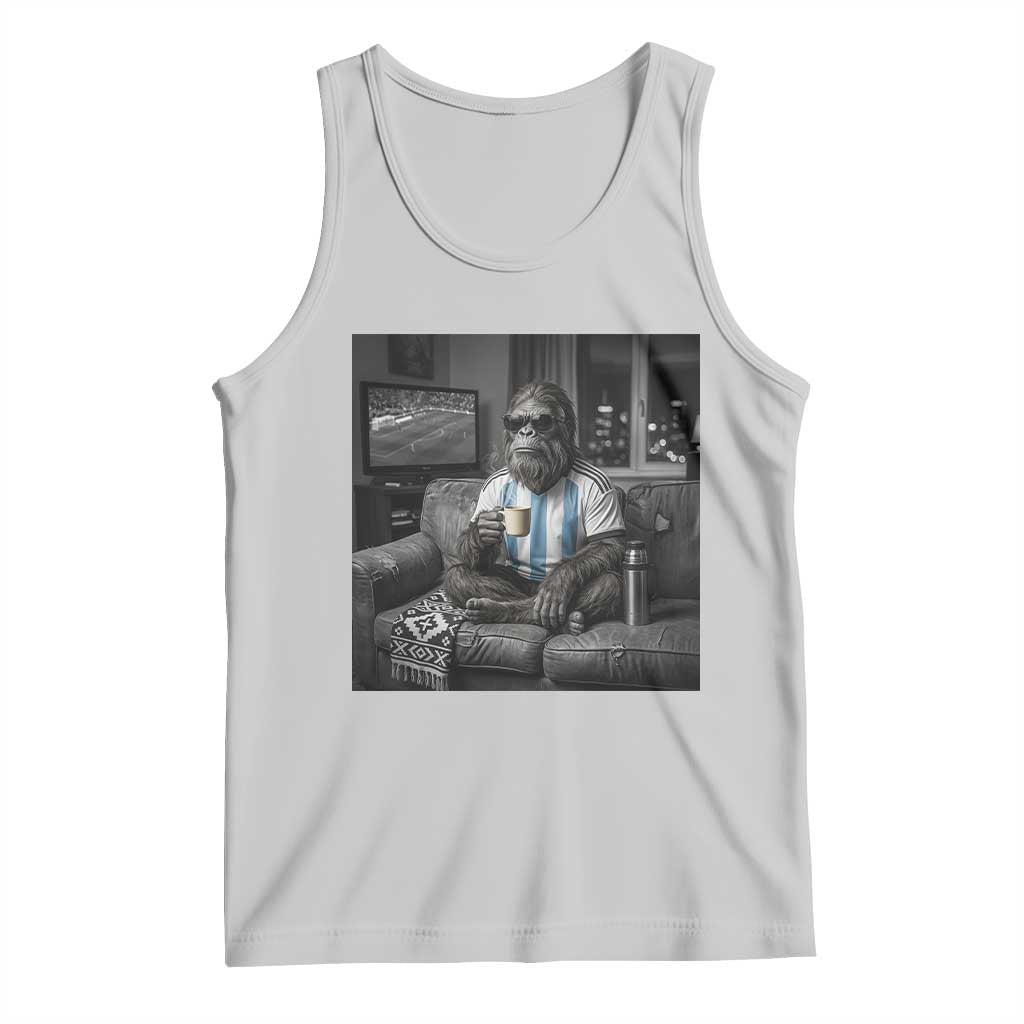 Funny Bigfoot Watching Soccer Tank Top Argentina Futbol Fan