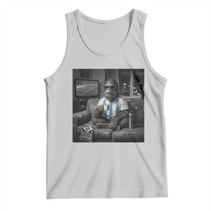 Funny Bigfoot Watching Soccer Tank Top Argentina Futbol Fan
