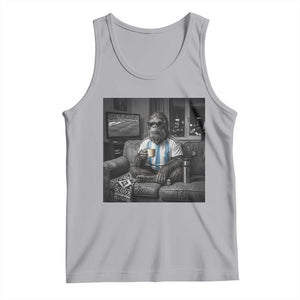 Funny Bigfoot Watching Soccer Tank Top Argentina Futbol Fan