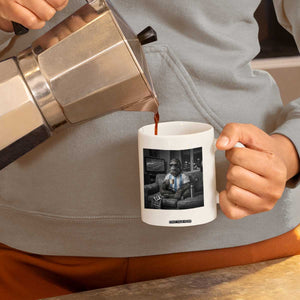 Funny Bigfoot Watching Soccer Coffee Mug Argentina Futbol Fan