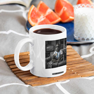 Funny Bigfoot Watching Soccer Coffee Mug Argentina Futbol Fan