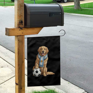 Golden Retriever Soccer Fan Garden Flag Argentina Football Pride