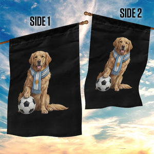 Golden Retriever Soccer Fan Garden Flag Argentina Football Pride