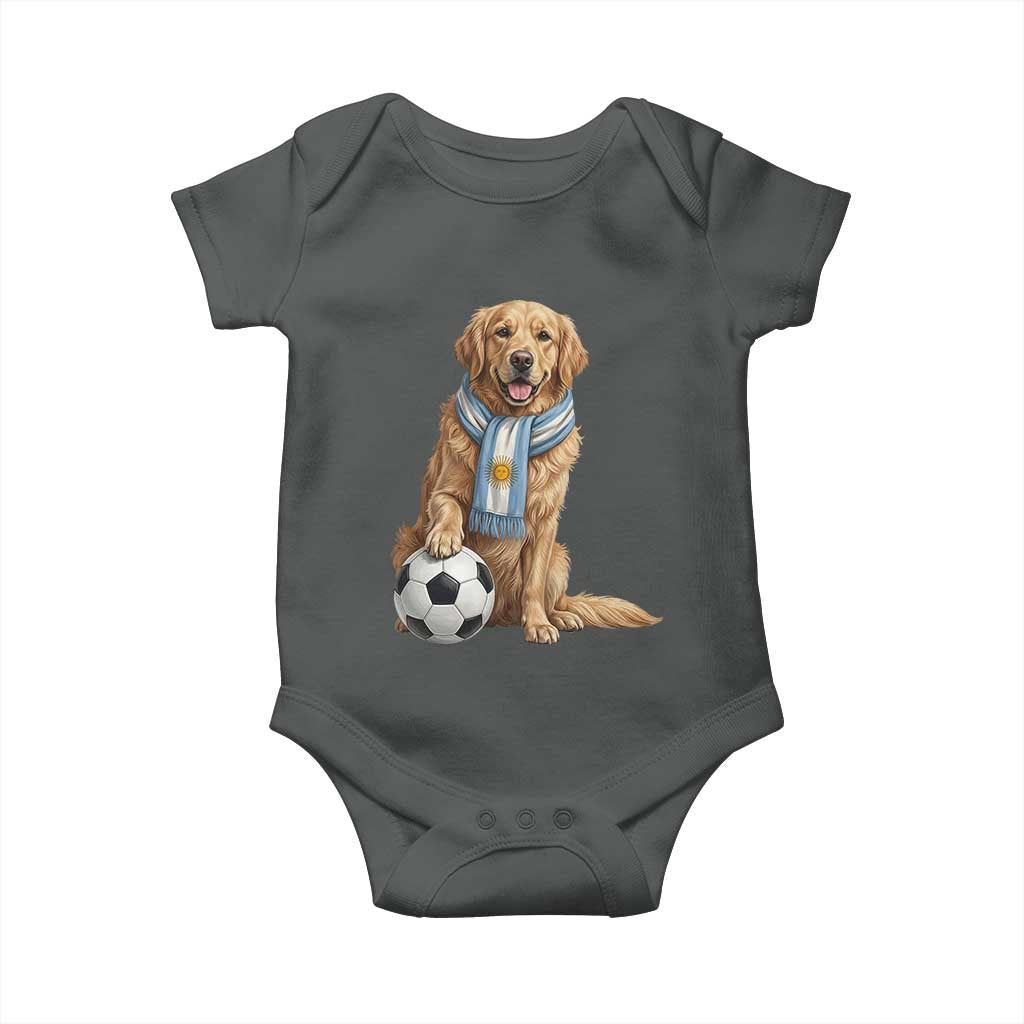 Golden Retriever Soccer Fan Baby Onesie Argentina Football Pride