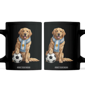 Golden Retriever Soccer Fan Coffee Mug Argentina Football Pride