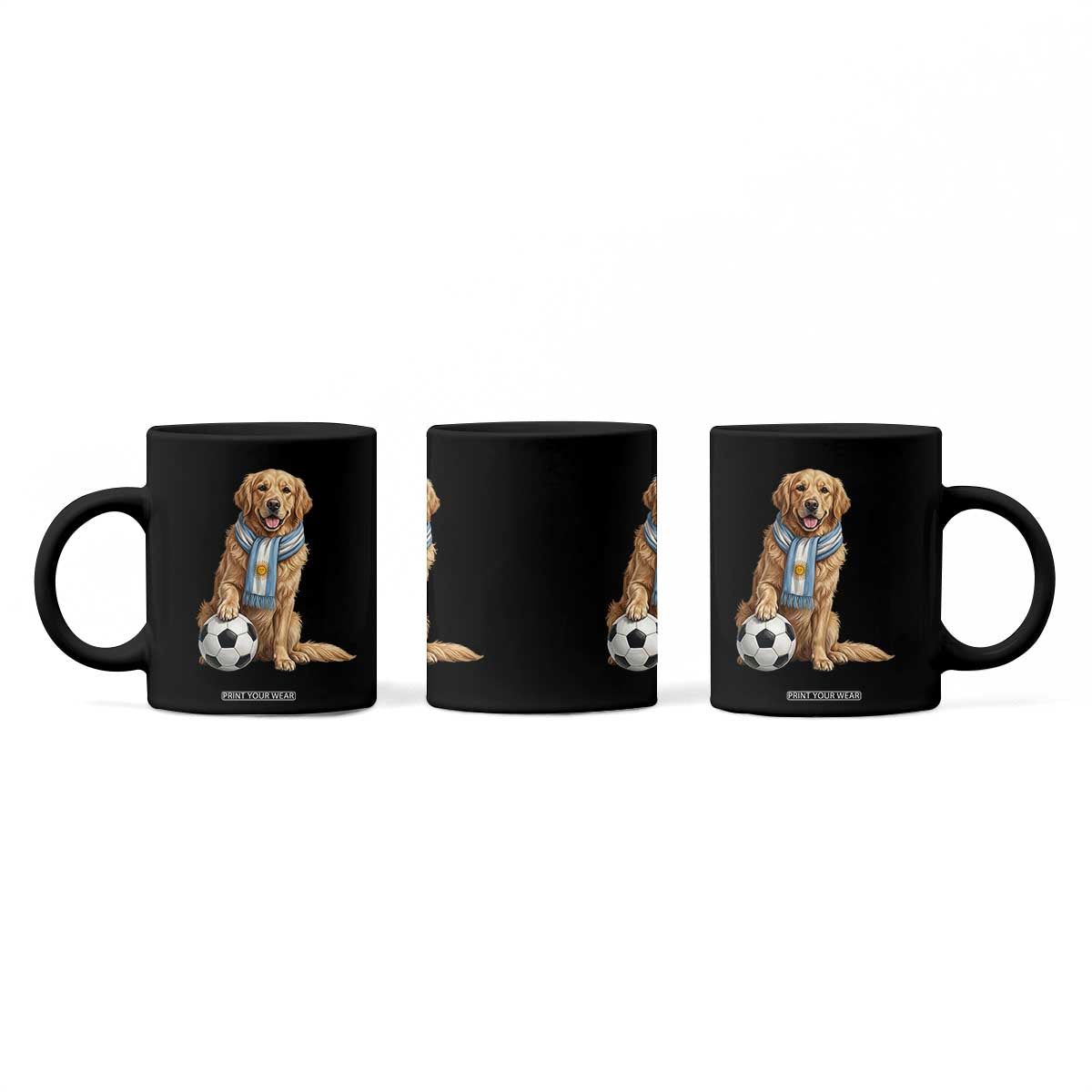 Golden Retriever Soccer Fan Coffee Mug Argentina Football Pride