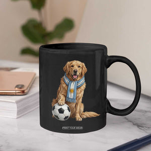 Golden Retriever Soccer Fan Coffee Mug Argentina Football Pride