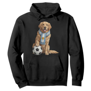 Golden Retriever Soccer Fan Hoodie Argentina Football Pride